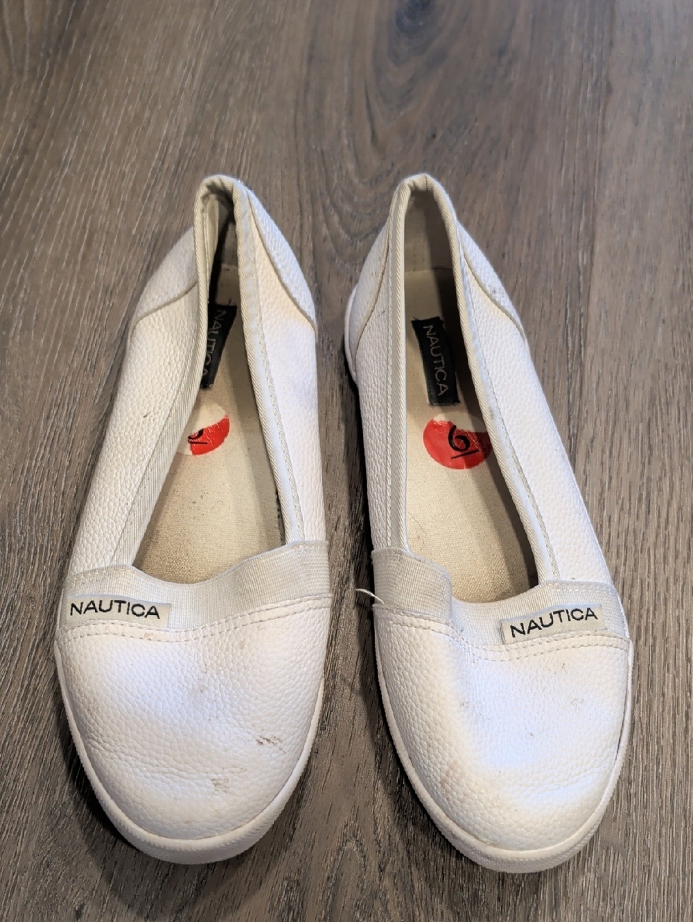 Nautica Women's White Canvas Slip-On Flats